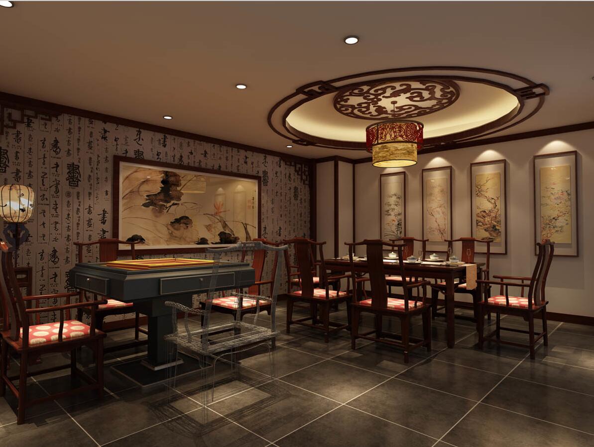 別墅里的中式花格設(shè)計(jì)