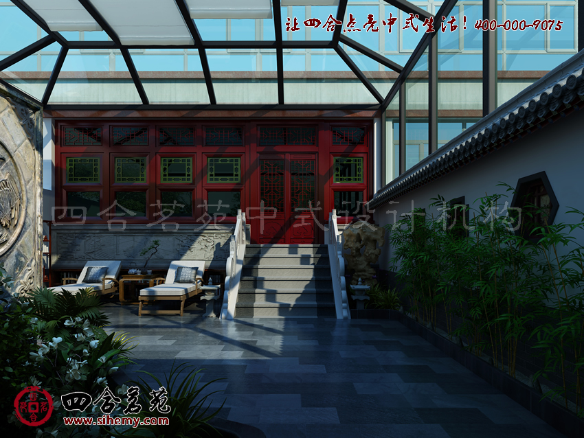 四合院中式展廳設計