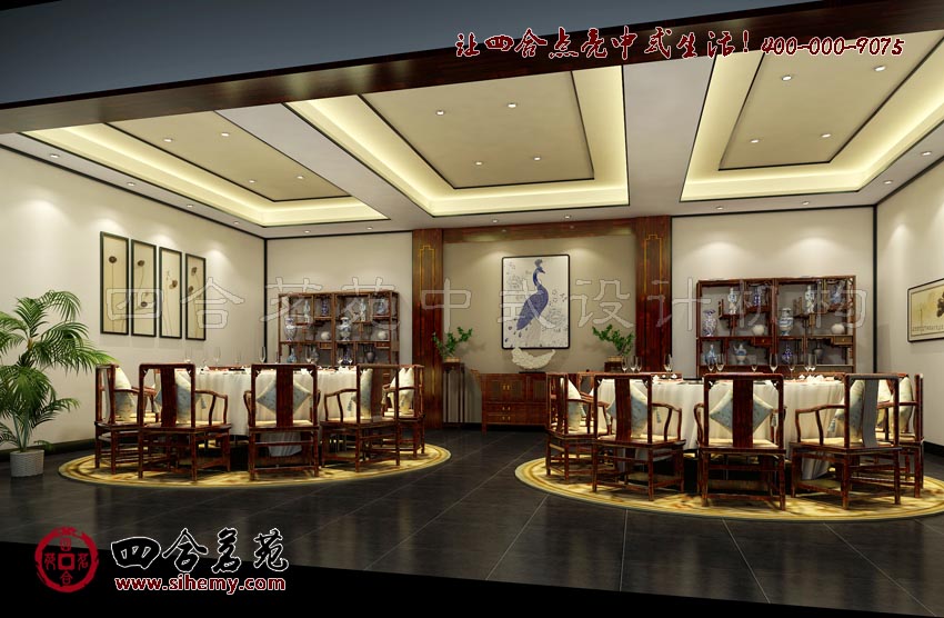 線條與留白讓餐廳表現(xiàn)古韻幽深而不失清新疏朗 鄉(xiāng)村四合院裝修設(shè)計餐廳案例