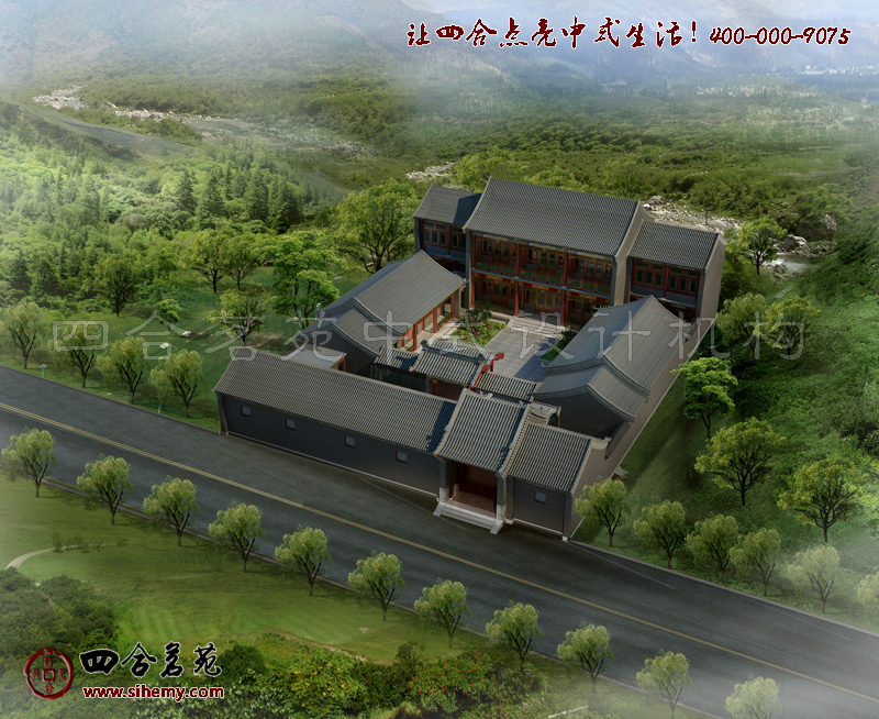 整體空間規(guī)劃布局彰顯品味與中式魅力 2016新鄉(xiāng)村四合院設(shè)計(jì)圖片